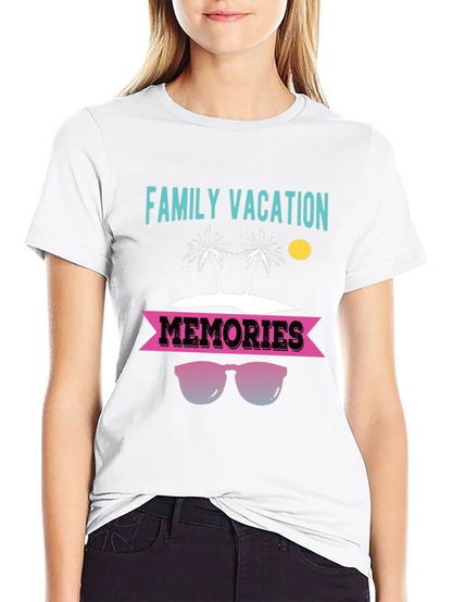 Camiseta Vacaciones Familiares con Diseño de Playa