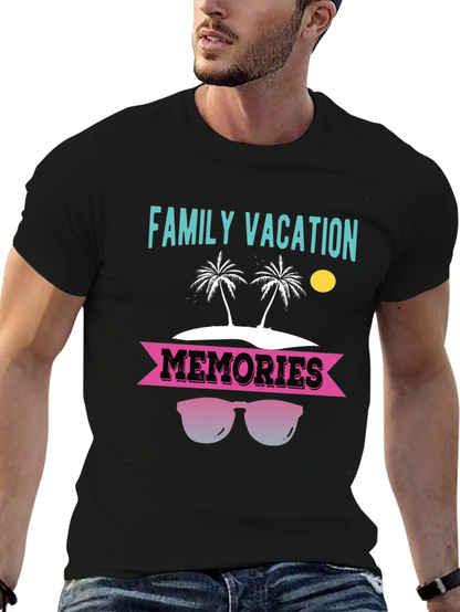 Camiseta Vacaciones Familiares con Diseño de Playa