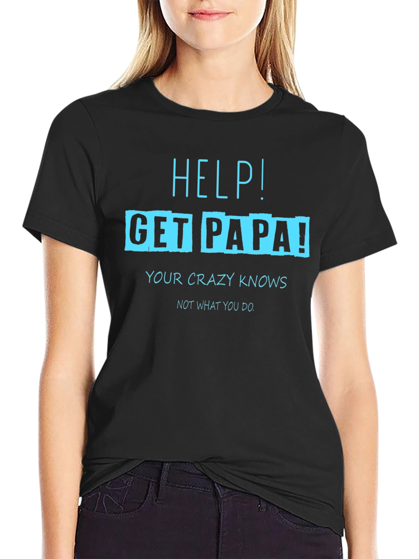 Camiseta Negra con Diseño Divertido Get Papa!