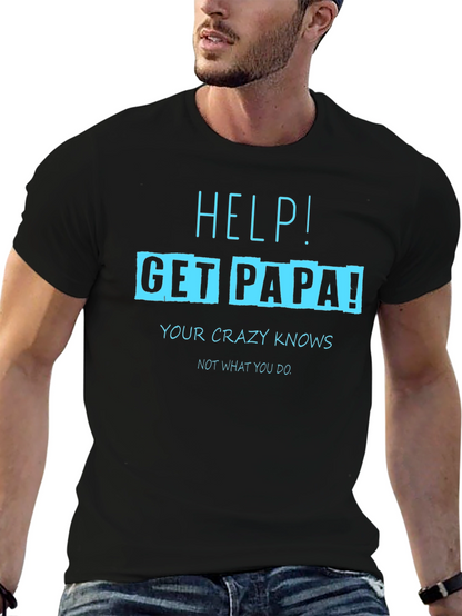 Camiseta Negra con Diseño Divertido Get Papa!