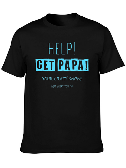 Camiseta Negra con Diseño Divertido Get Papa!