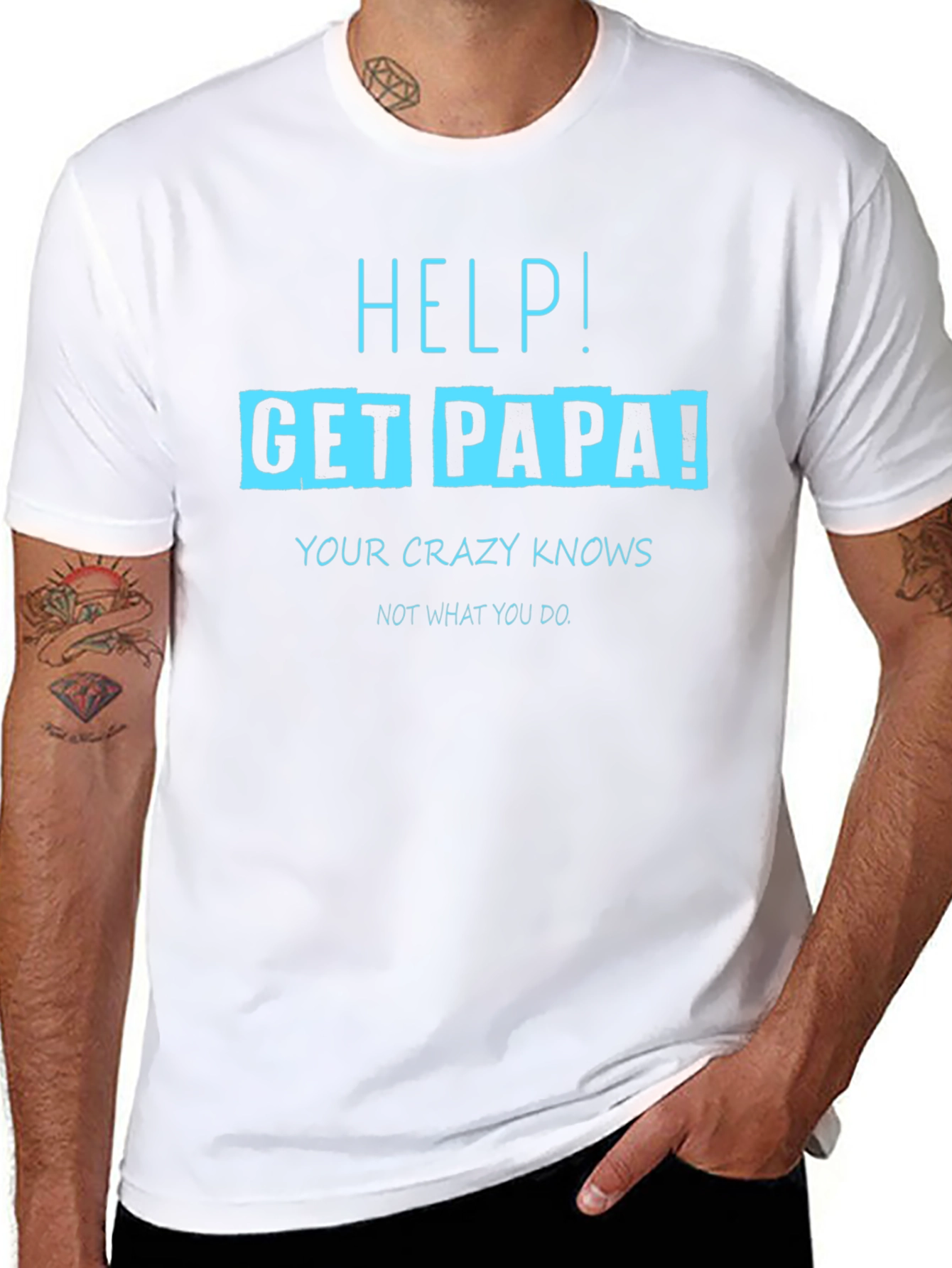 Camiseta Negra con Diseño Divertido Get Papa!
