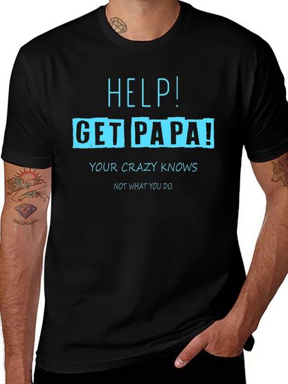 Camiseta Negra con Diseño Divertido Get Papa!