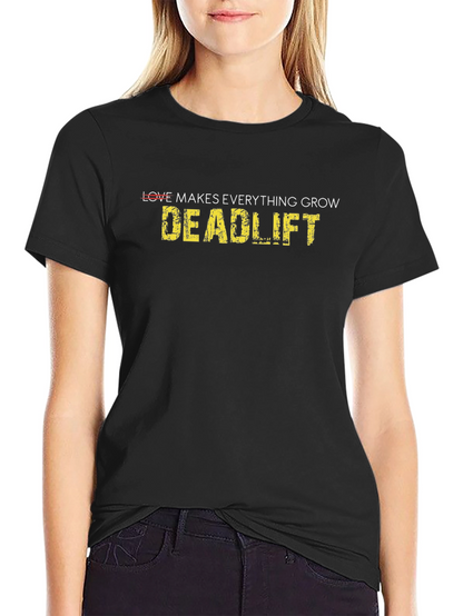 Camiseta Negra Deportiva con Diseño Deadlift