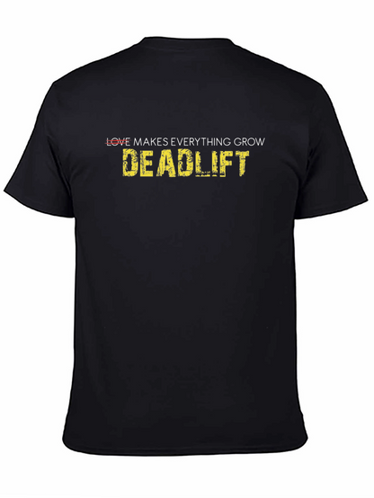 Camiseta Negra Deportiva con Diseño Deadlift
