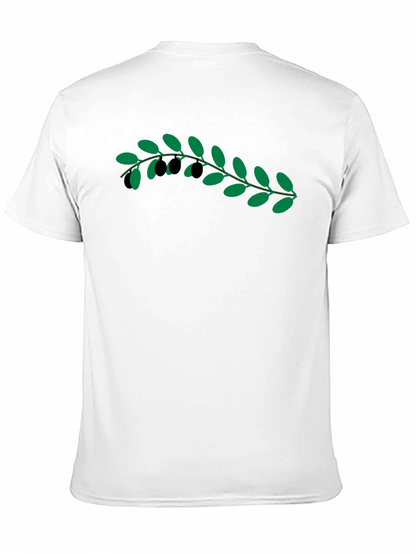 Camiseta Negra con Rama de Olivo
