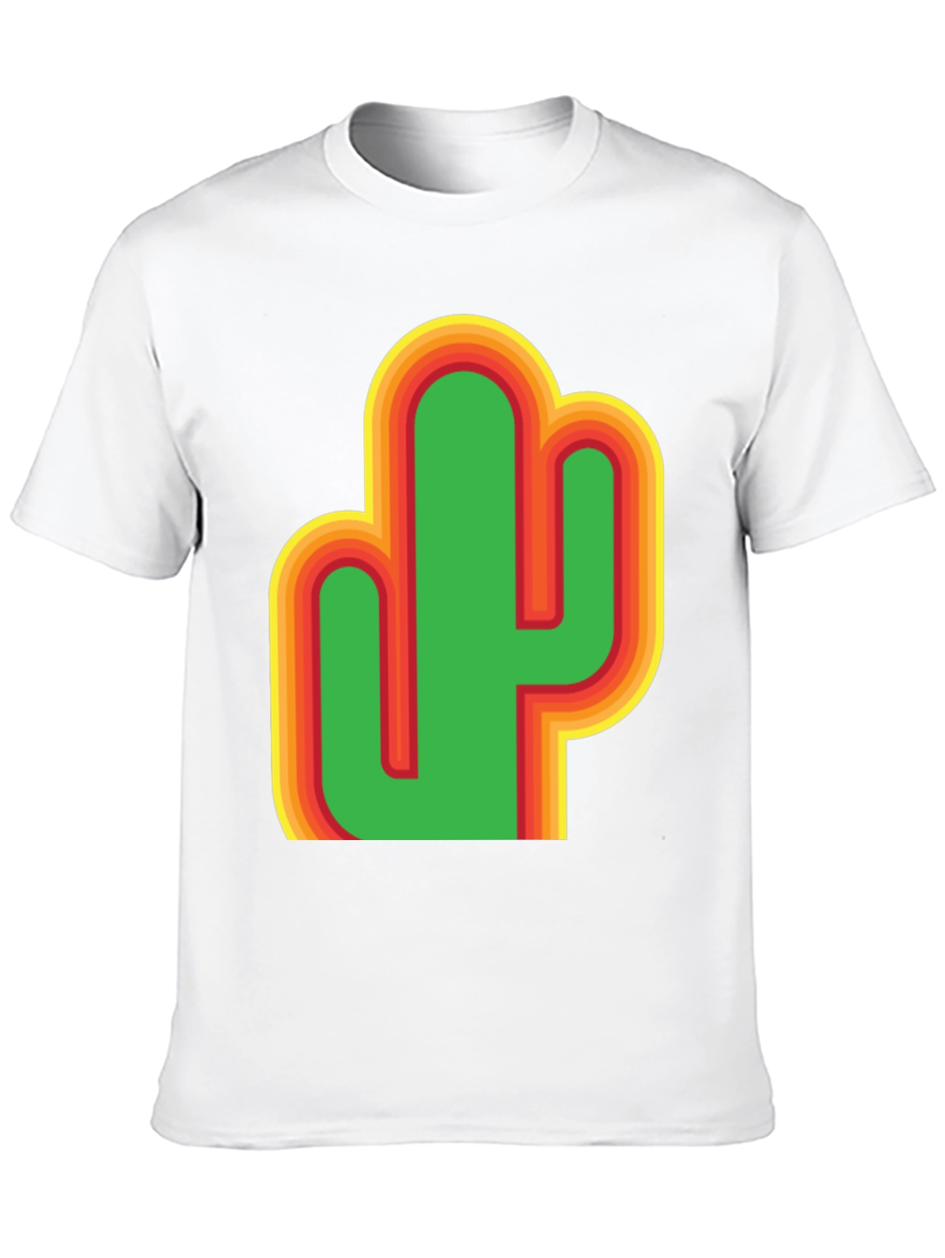 Camiseta Negra con Diseño de Cactus Retro