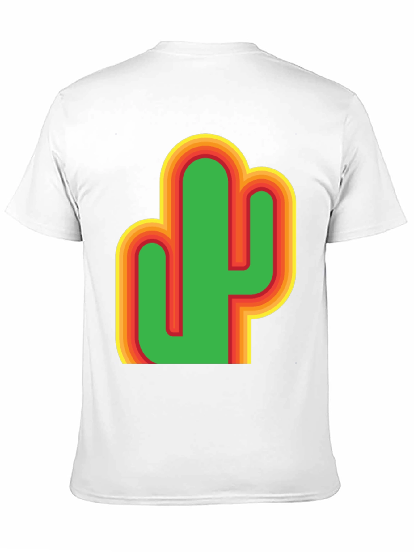 Camiseta Negra con Diseño de Cactus Retro