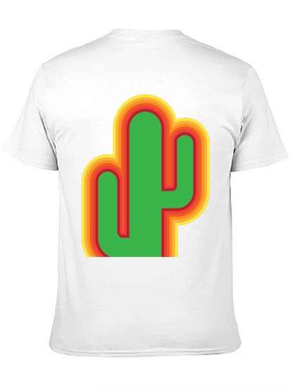 Camiseta Negra con Diseño de Cactus Retro