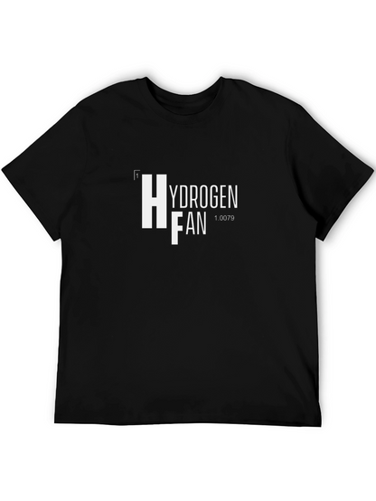 Camiseta Negra Hydrogen Fan Diseño Químico