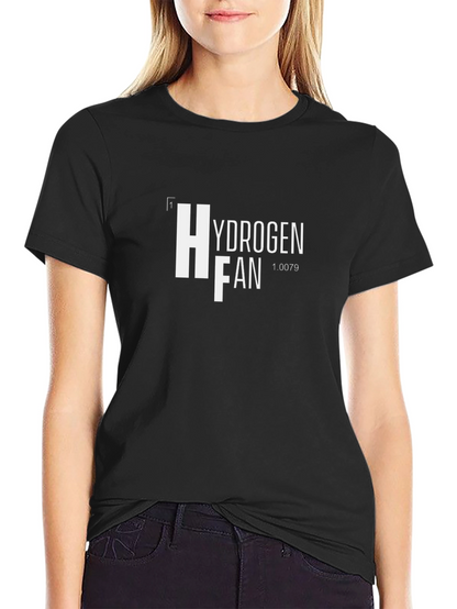 Camiseta Negra Hydrogen Fan Diseño Químico