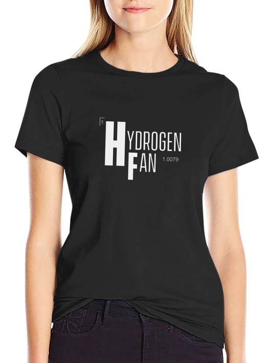 Camiseta Negra Hydrogen Fan Diseño Químico