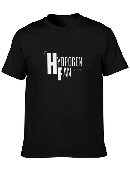 Camiseta Negra Hydrogen Fan Diseño Químico