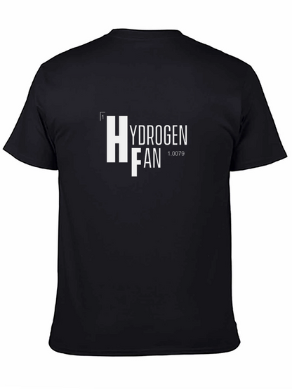Camiseta Negra Hydrogen Fan Diseño Químico