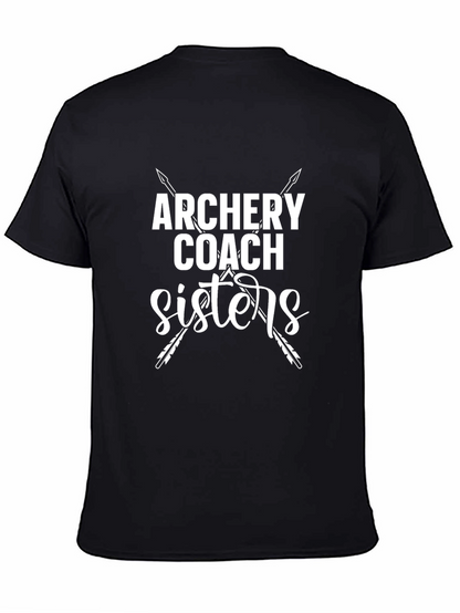 Camiseta Negra Archery Coach Sisters Unisex