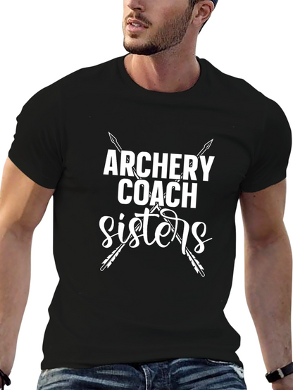 Camiseta Negra Archery Coach Sisters Unisex