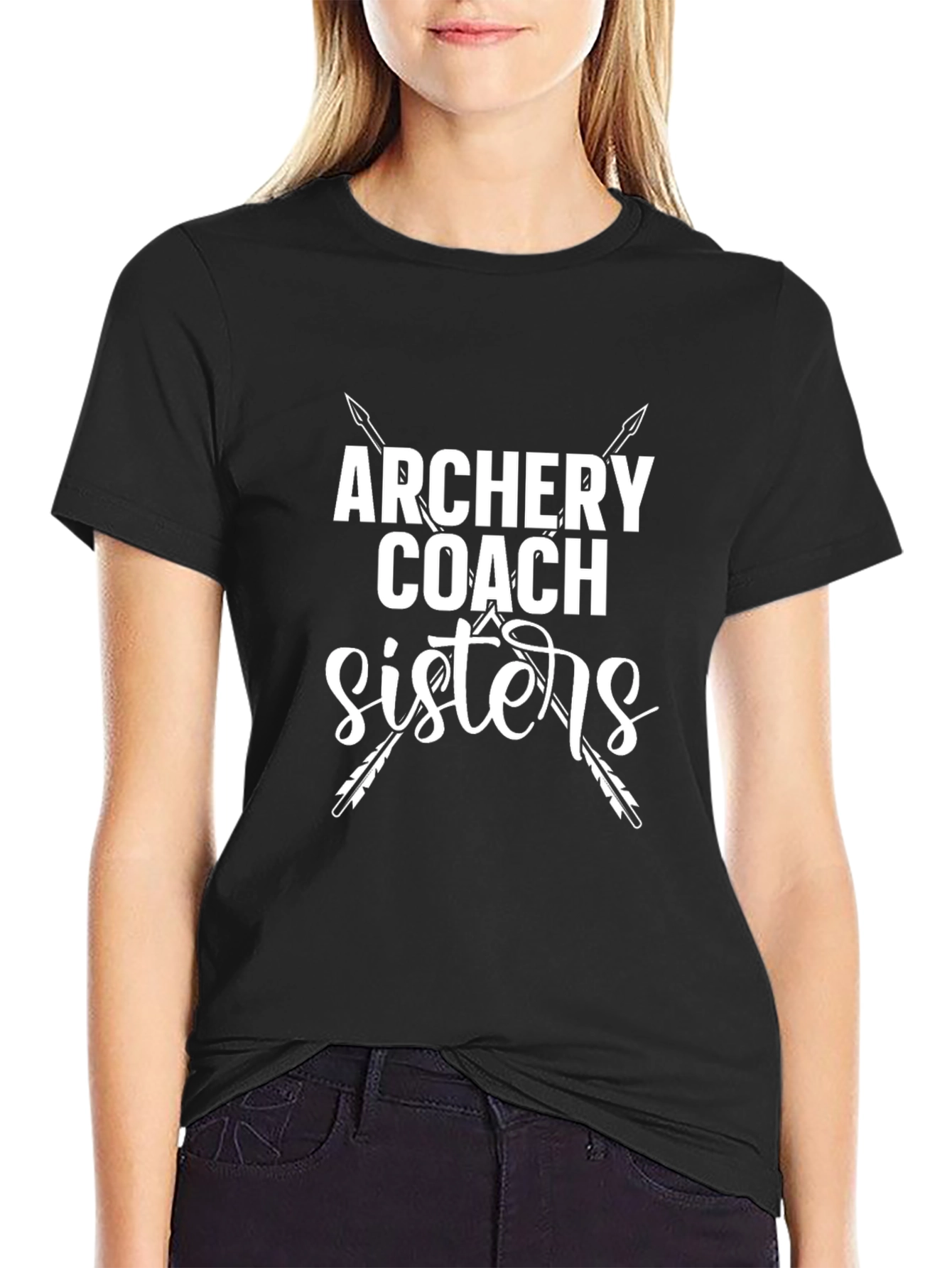 Camiseta Negra Archery Coach Sisters Unisex