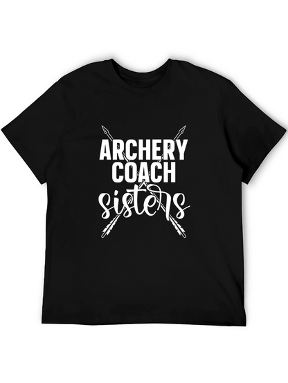 Camiseta Negra Archery Coach Sisters Unisex