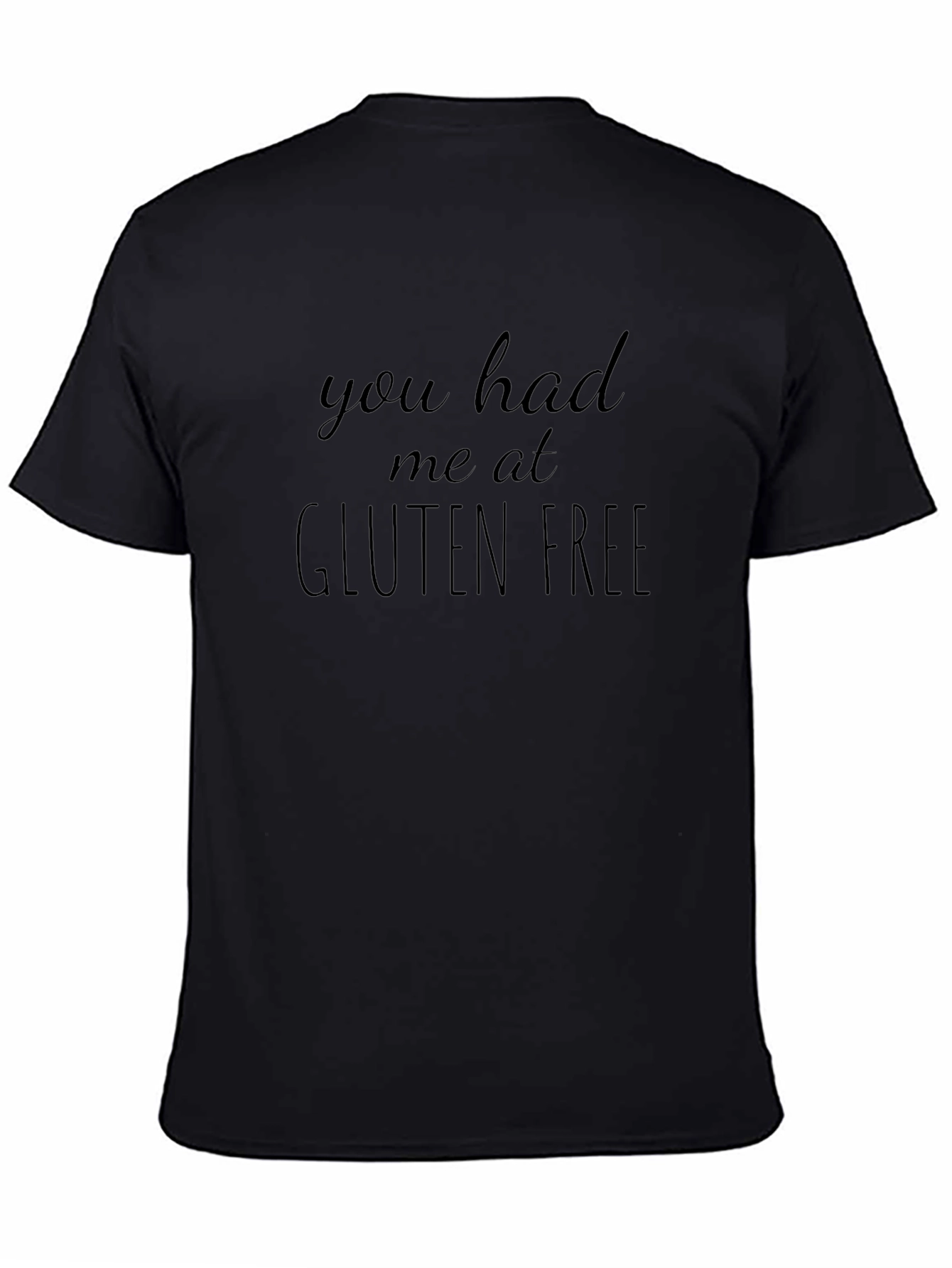 Camiseta Negra Gluten Free para Hombre