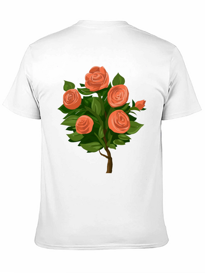 Camiseta Negra con Diseño de Rosas