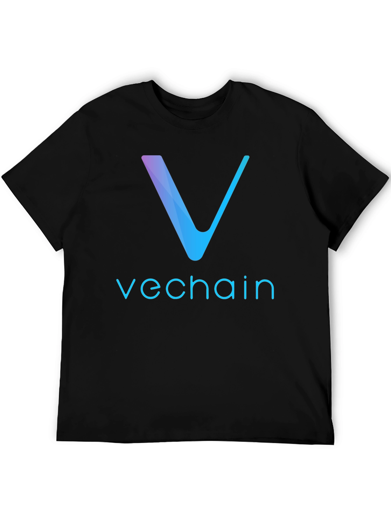 Camiseta Negra VeChain Diseño Moderno