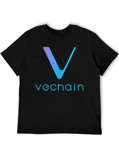 Camiseta Negra VeChain Diseño Moderno