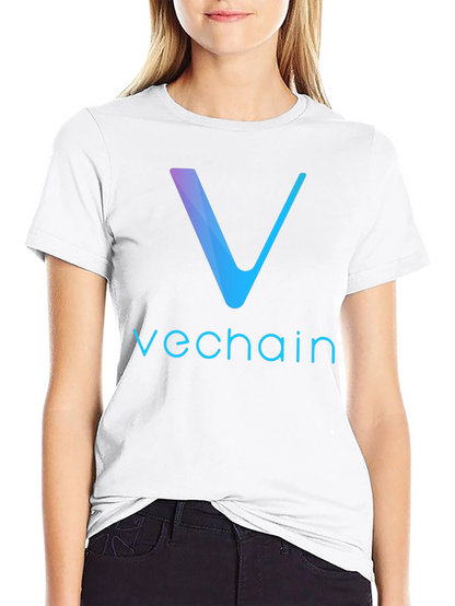 Camiseta Negra VeChain Diseño Moderno