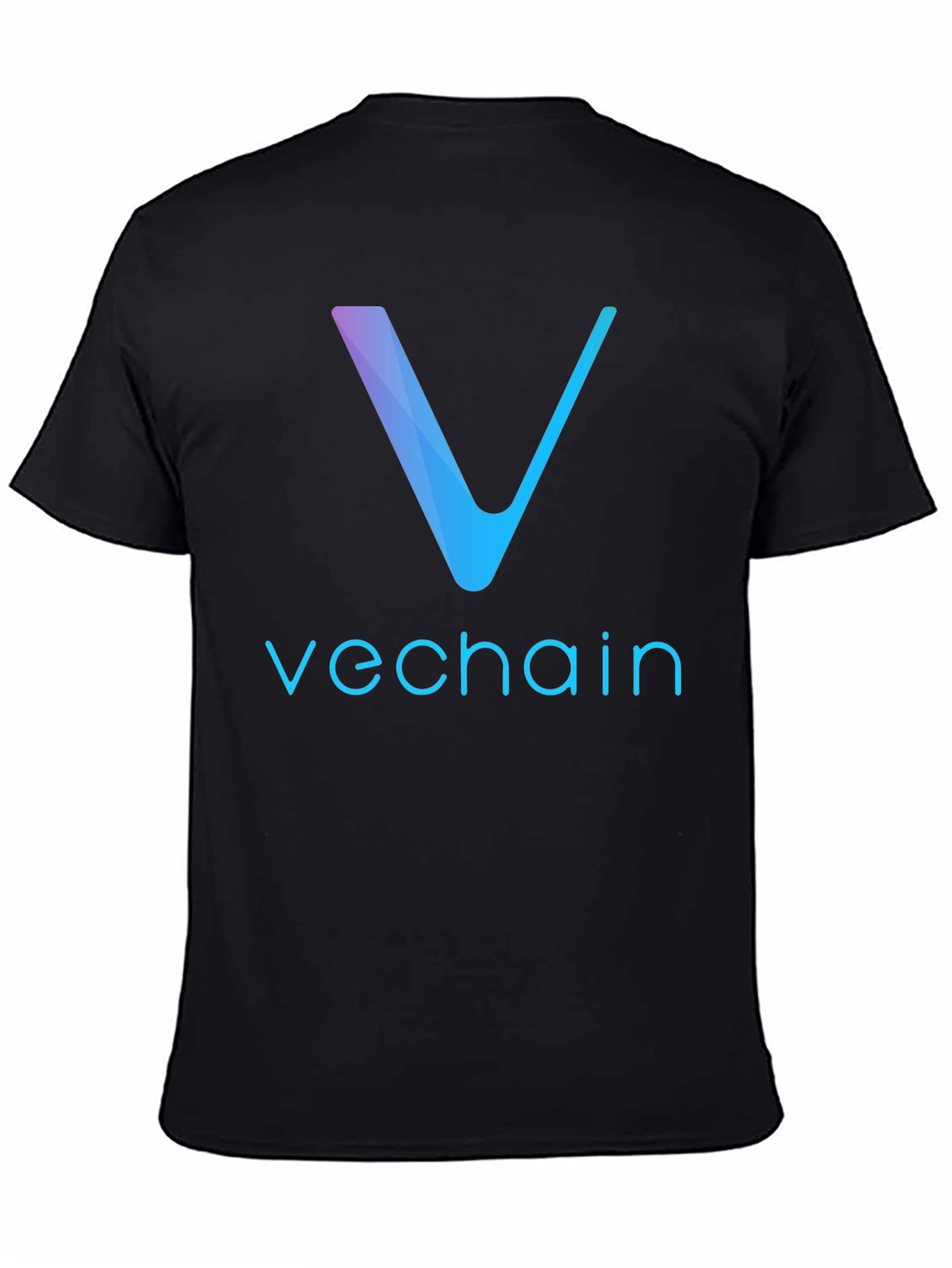 Camiseta Negra VeChain Diseño Moderno