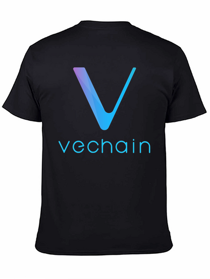 Camiseta Negra VeChain Diseño Moderno