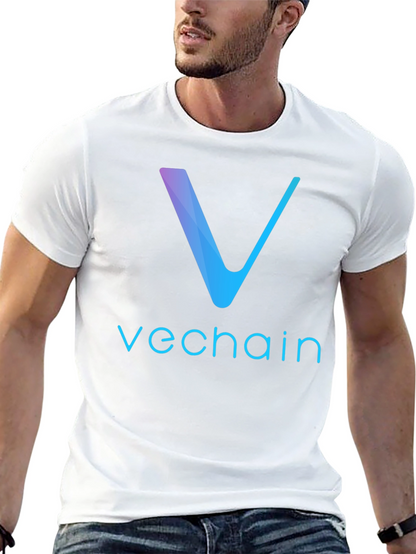 Camiseta Negra VeChain Diseño Moderno