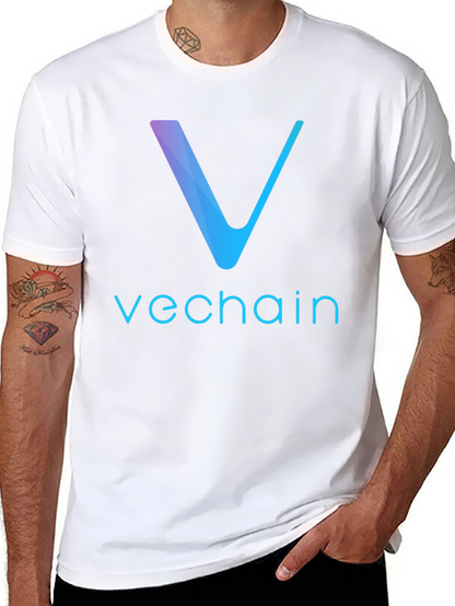 Camiseta Negra VeChain Diseño Moderno