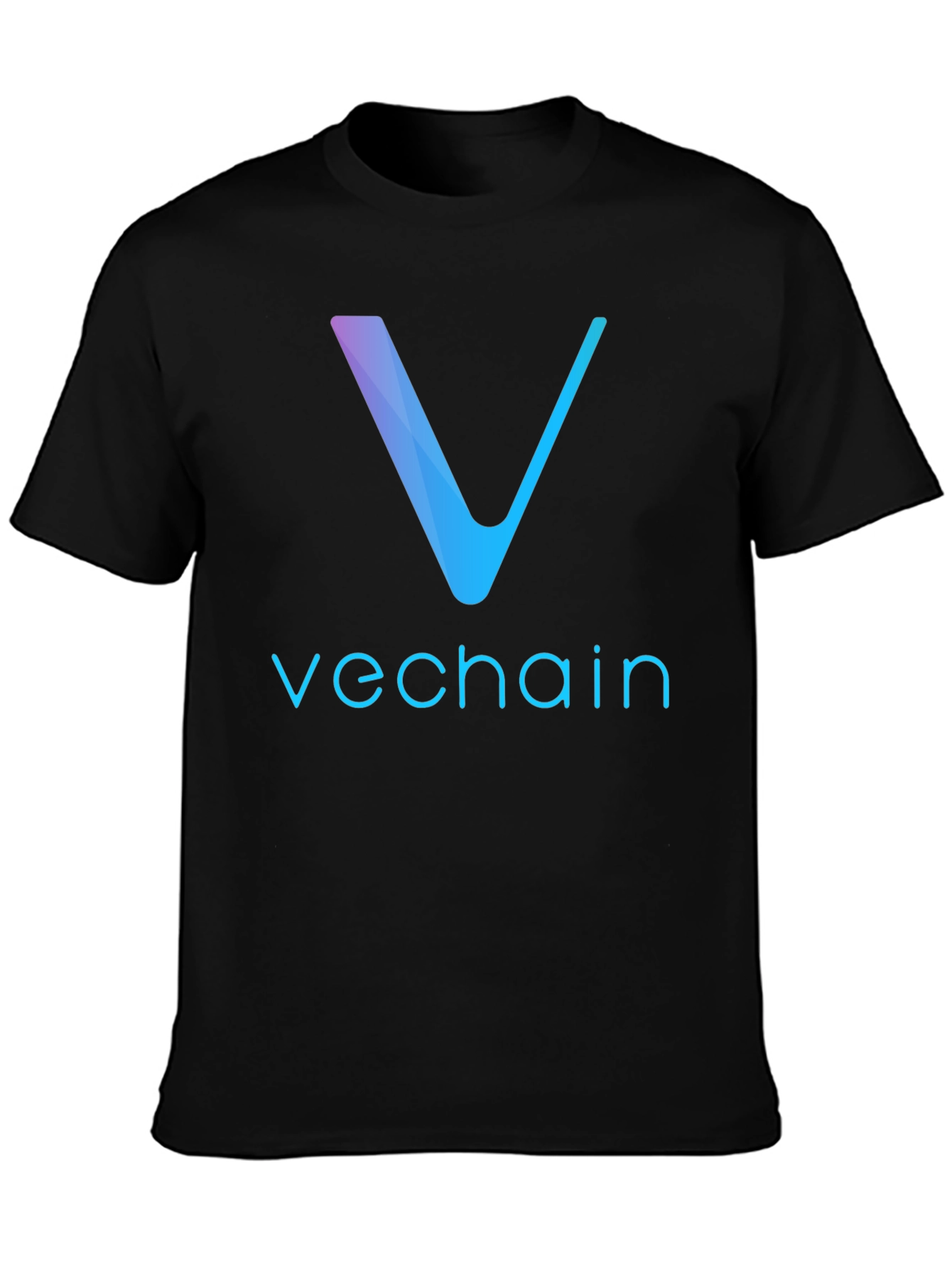 Camiseta Negra VeChain Diseño Moderno