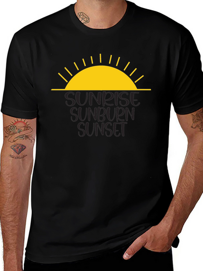 Camiseta Negra - Amanecer Quemadura Atardecer