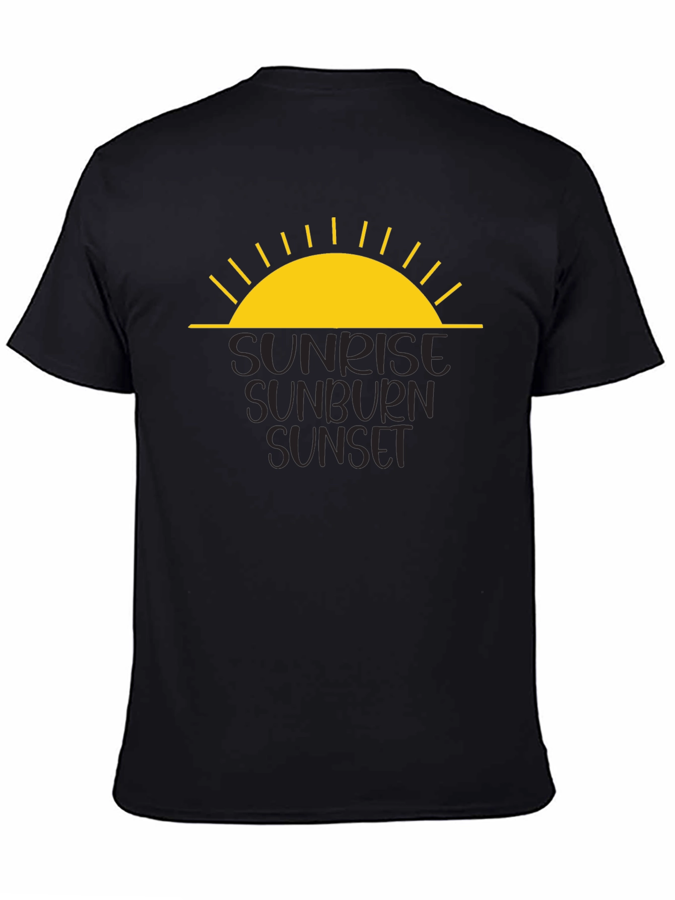 Camiseta Negra - Amanecer Quemadura Atardecer