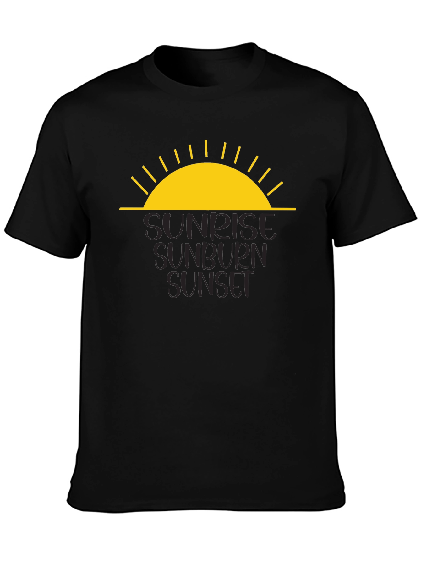 Camiseta Negra - Amanecer Quemadura Atardecer