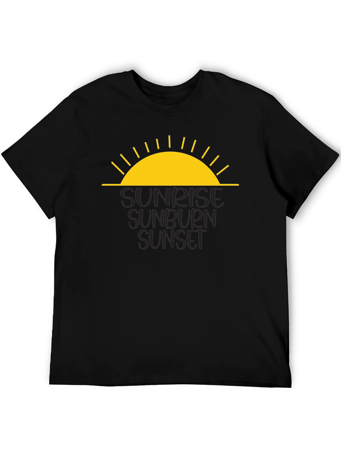 Camiseta Negra - Amanecer Quemadura Atardecer