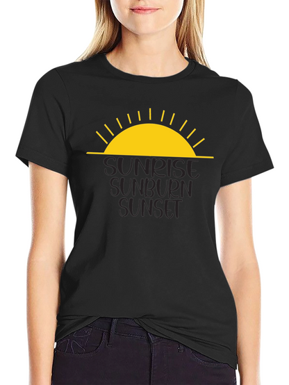 Camiseta Negra - Amanecer Quemadura Atardecer