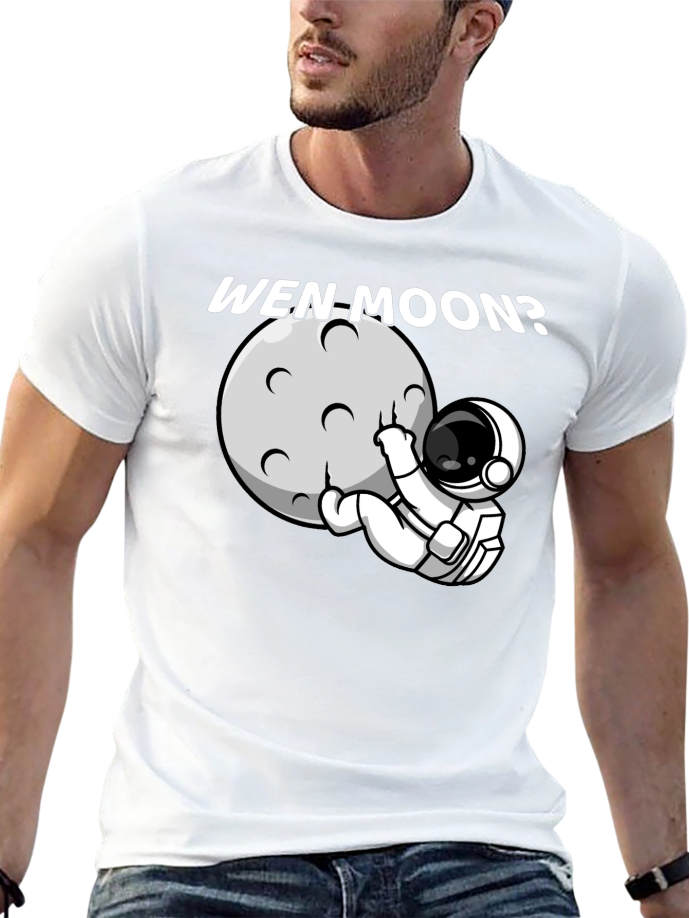 Camiseta Negra Wen Moon? Astronauta