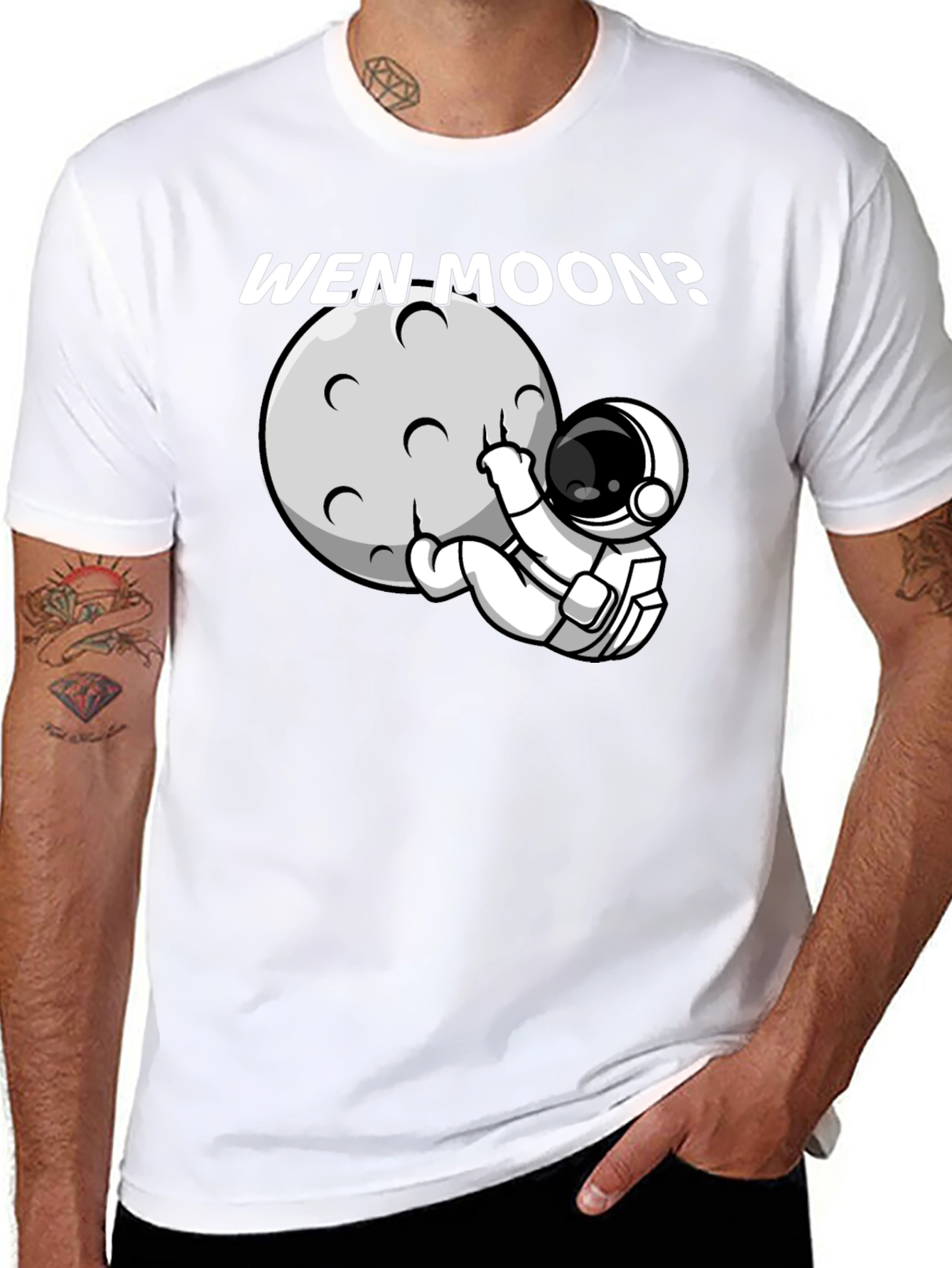Camiseta Negra Wen Moon? Astronauta