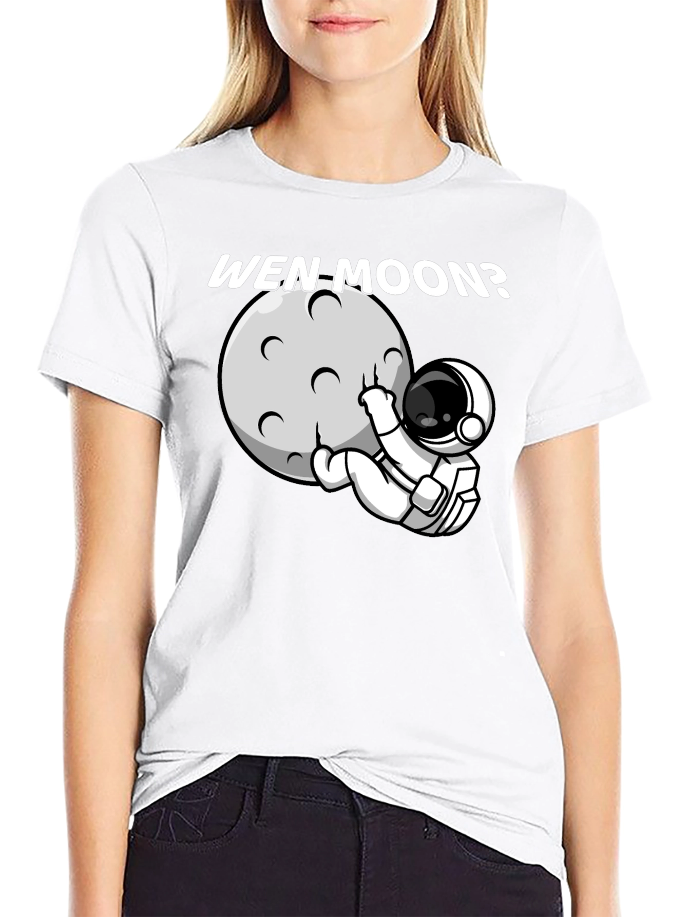 Camiseta Negra Wen Moon? Astronauta