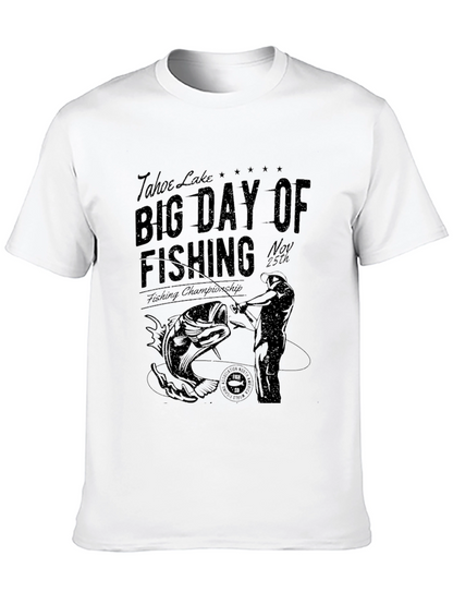 Camiseta Negra Pesca Tahoe Lake