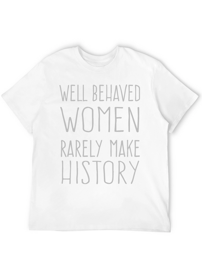 Camiseta Negra con Frase Feminista: Haz Historia