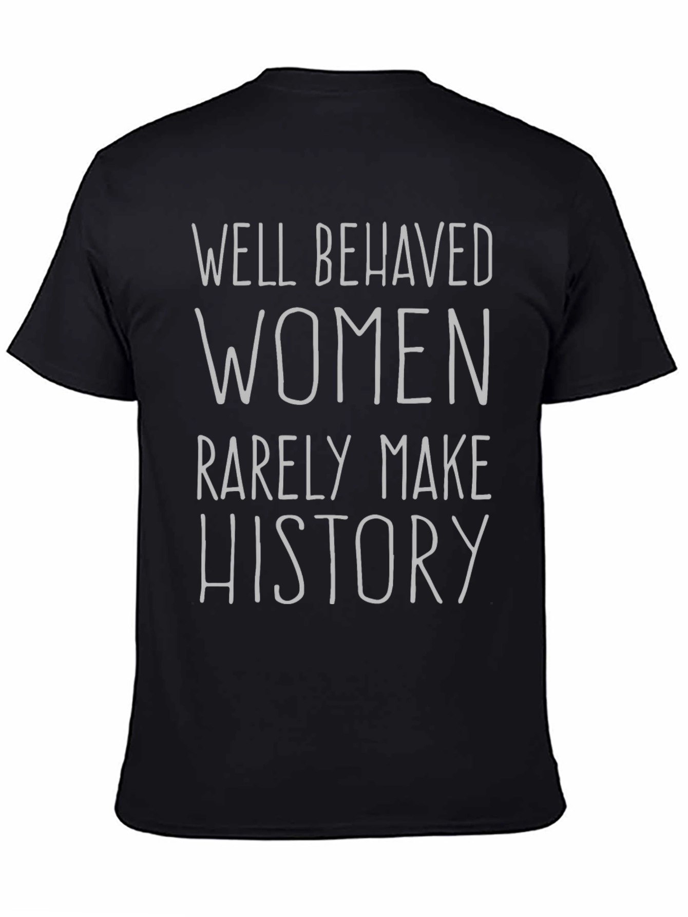 Camiseta Negra con Frase Feminista: Haz Historia
