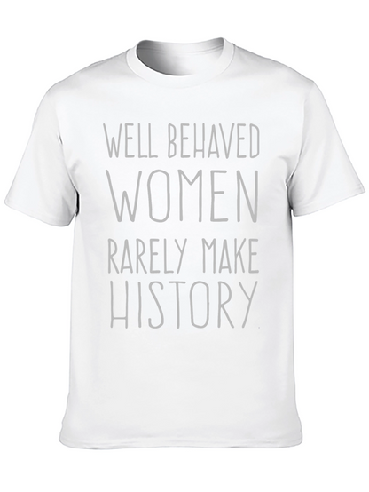 Camiseta Negra con Frase Feminista: Haz Historia