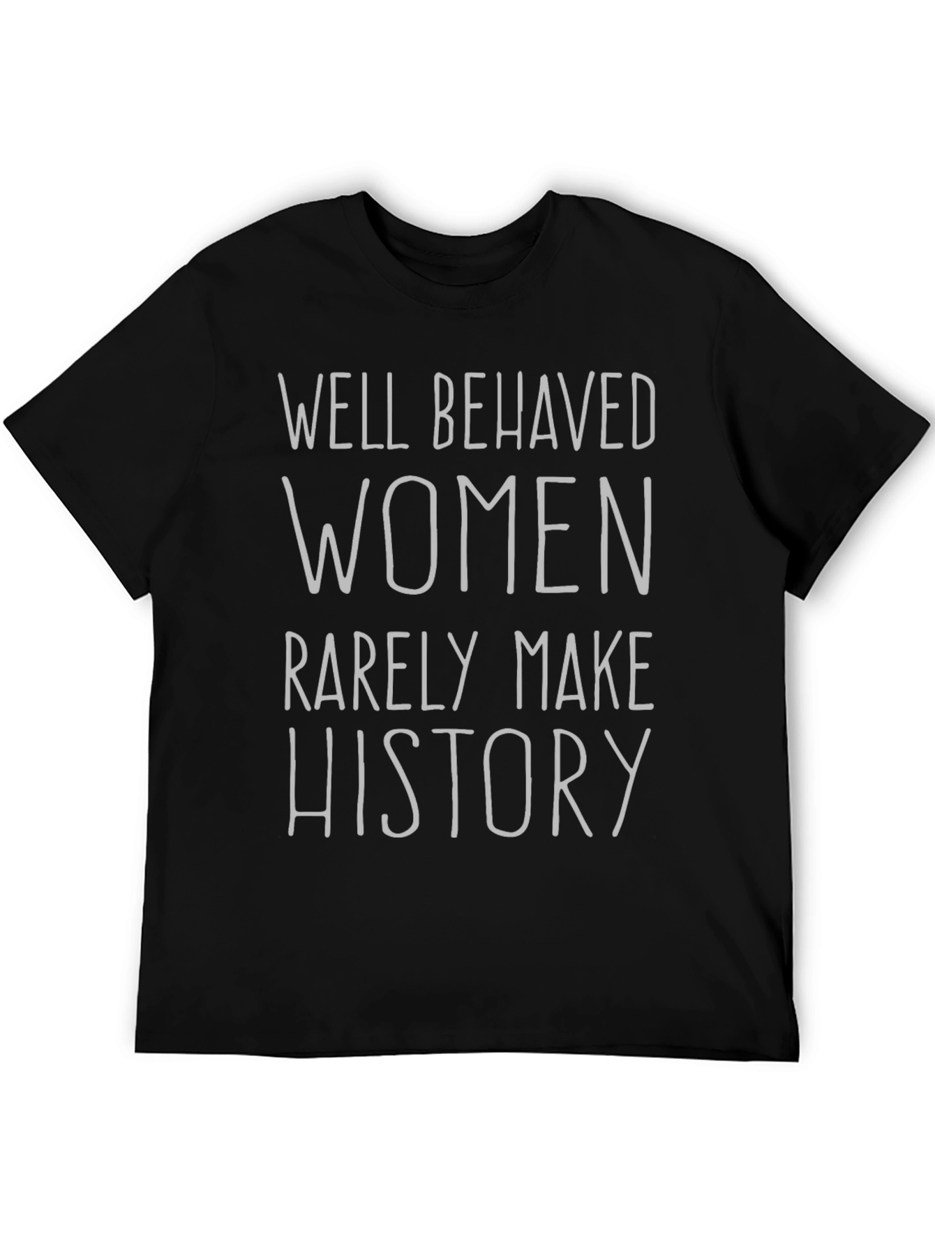 Camiseta Negra con Frase Feminista: Haz Historia