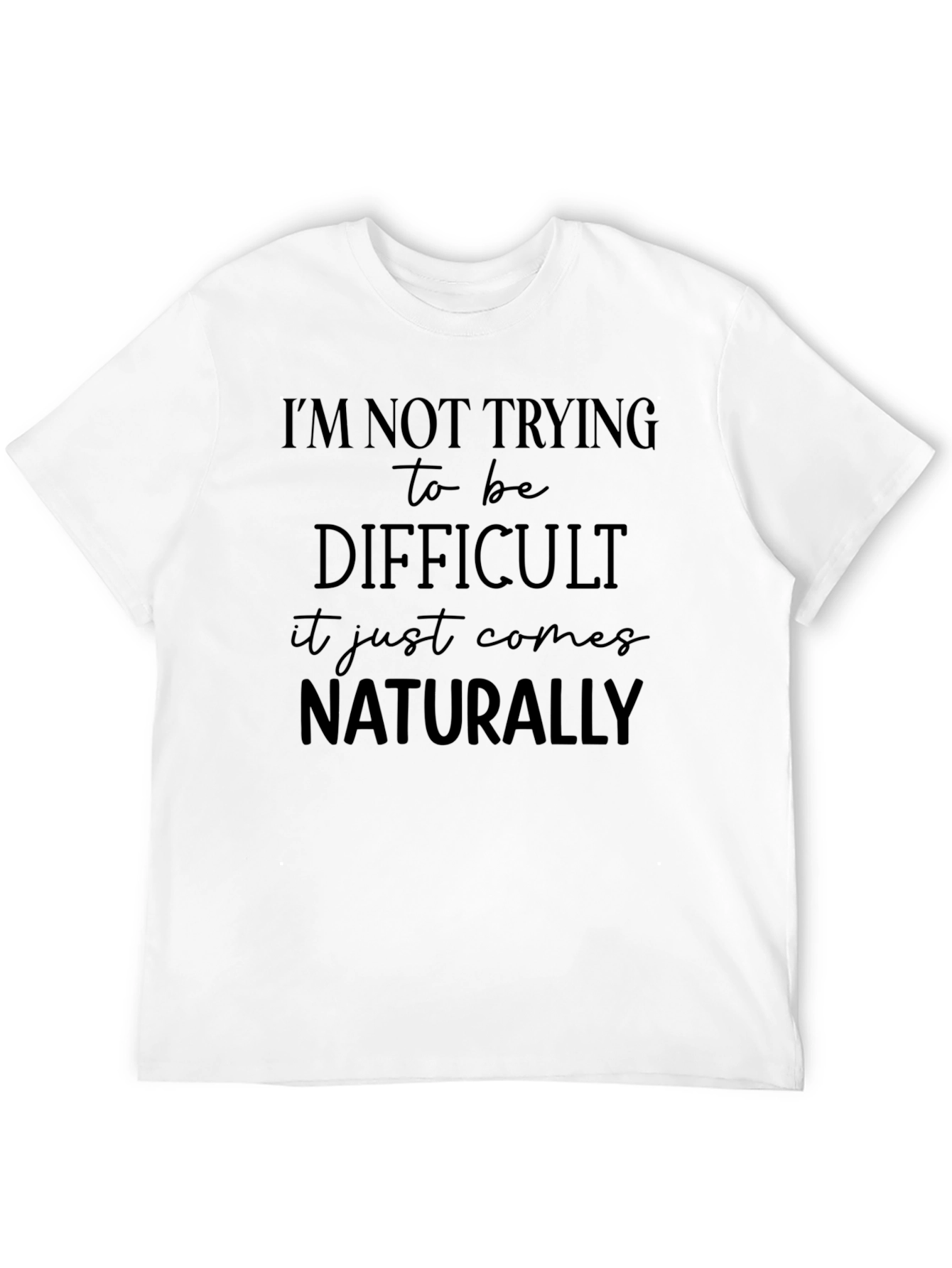 Camiseta Negra con Frase Divertida