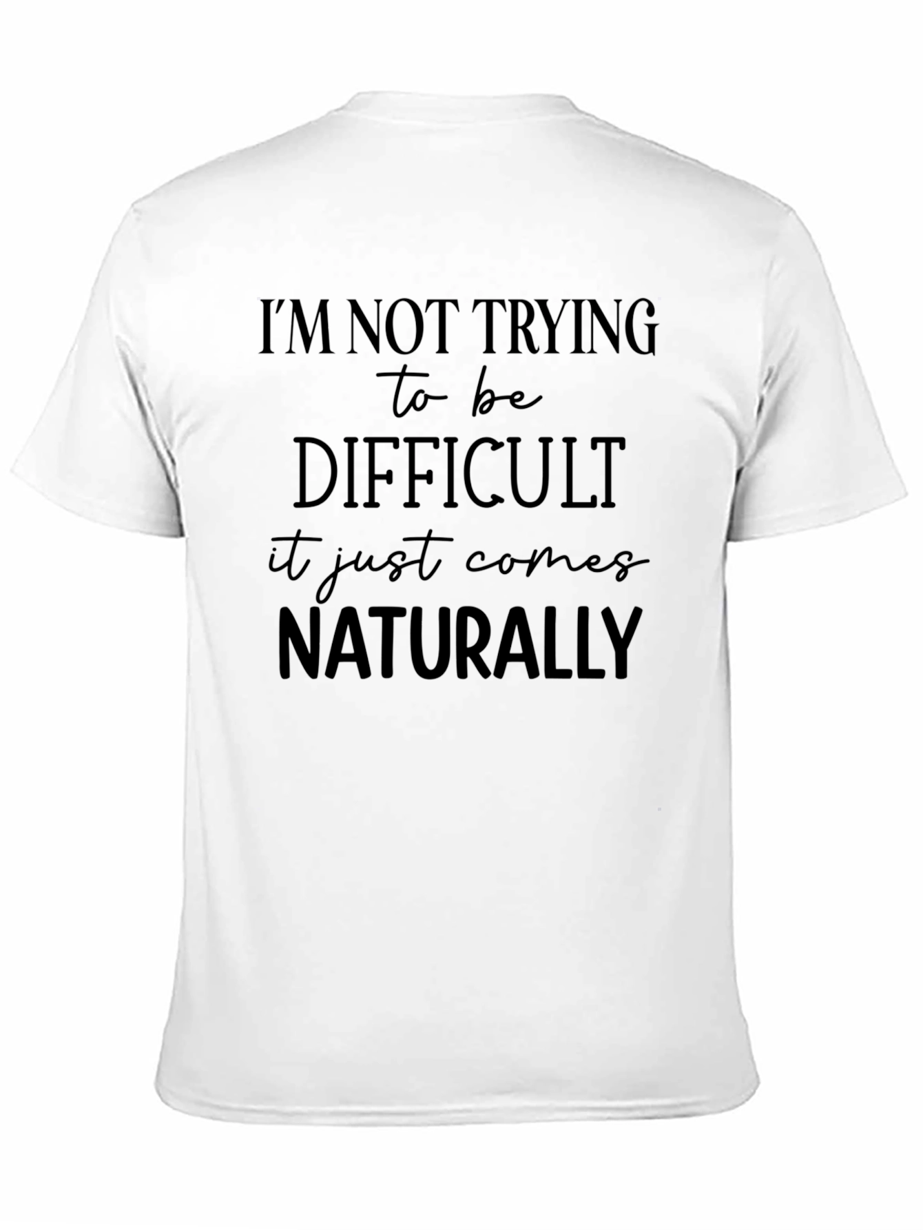 Camiseta Negra con Frase Divertida