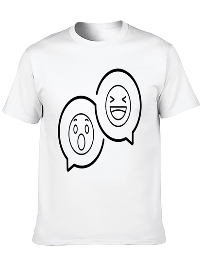 Camiseta Negra Emoji Chat
