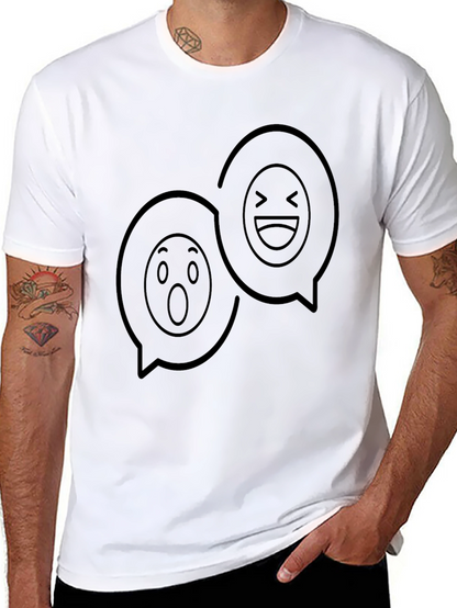 Camiseta Negra Emoji Chat