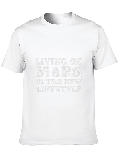 Camiseta Living on Mars - Estilo Espacial